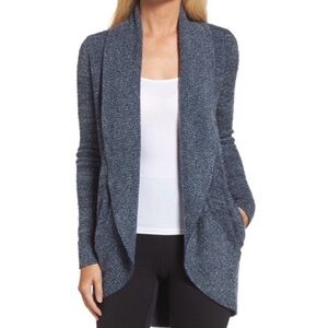 Barefoot Dreams CozyChic Lite Gray Open Front Longline Cardigan XS/S Comfy